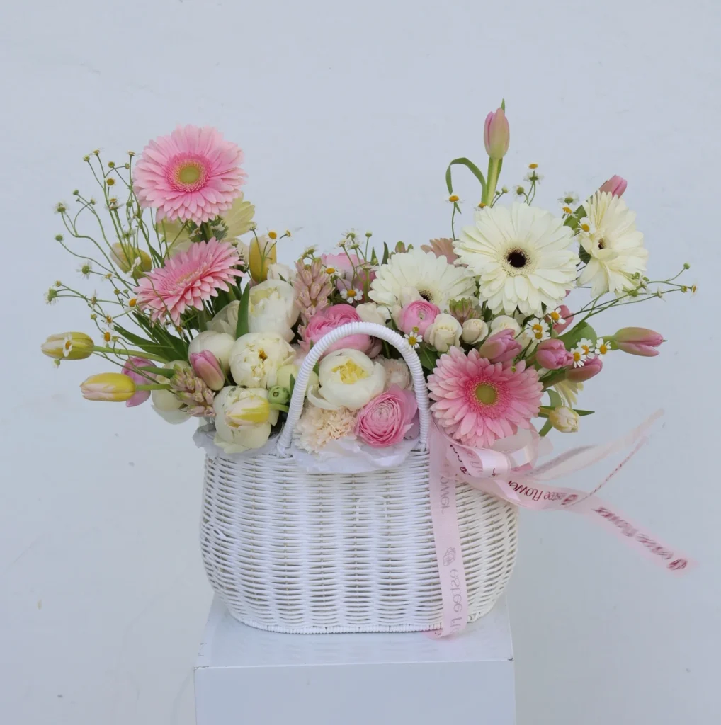 Happy Passover Flower Arrangement in a Basket