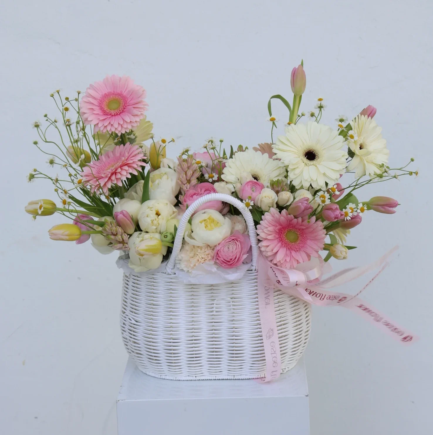 Happy Passover Flower Arrangement in a Basket