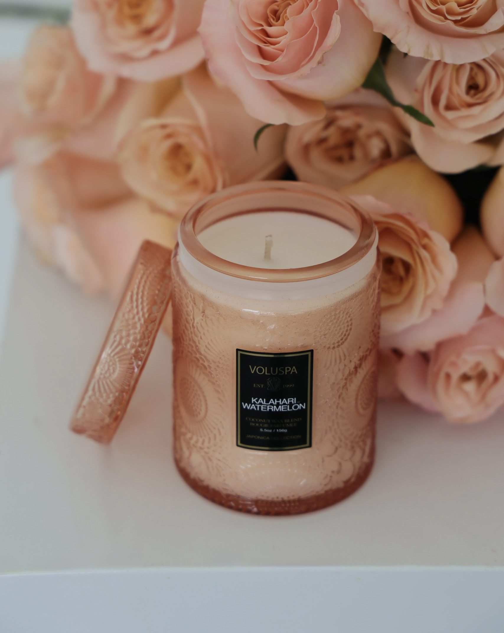 Premium Voluspa Candle Kalahari Watermelon in a Glass Jar
