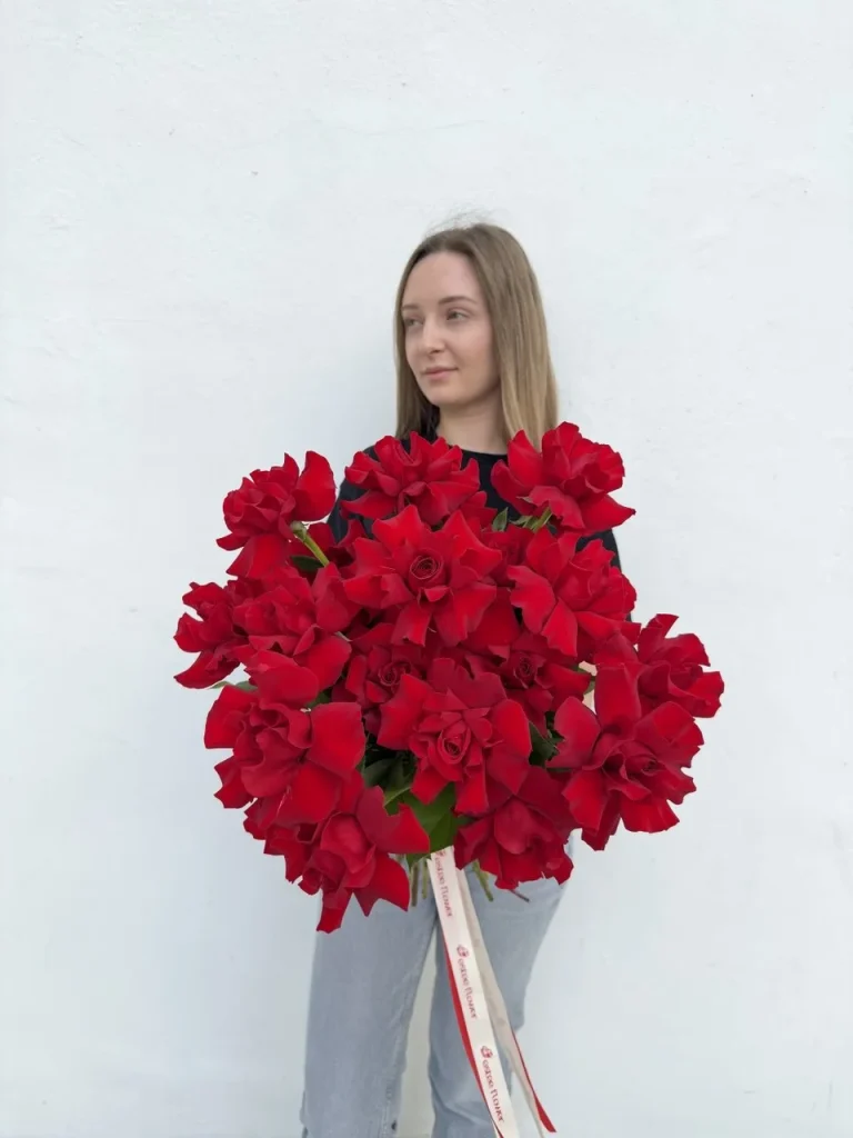 Passionate Petals Red French Roses Bouquet