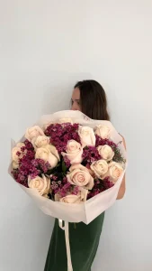 Passover flowers 8 roses-with-wax-flower